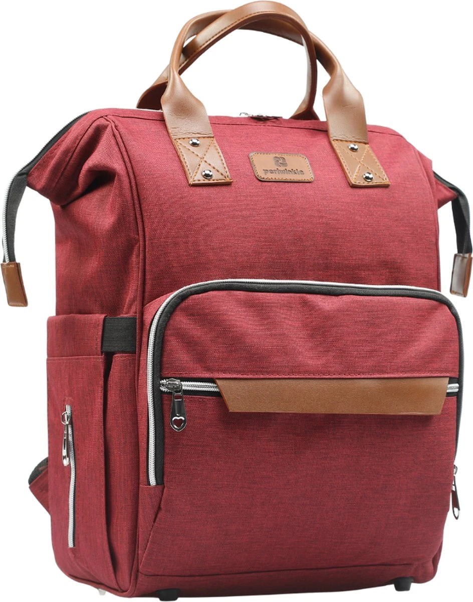 Periwinkle - Luiertassen - Waterproof Baby Verzorgingstas - Baby Rugzak - Luiertas - Verzorgingstas - Linnen - Bordeaux 3 Periwinkle - Luiertassen - Waterproof Baby Verzorgingstas - Baby Rugzak - Luiertas - Verzorgingstas - Linnen - Bordeaux