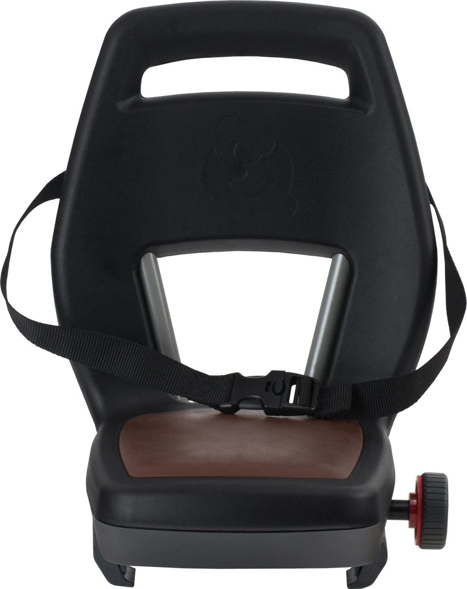 Qibbel 6+ Junior Fietsstoeltje Achter - Zwart Met Bruin Kussentje 3 Qibbel 6+ Junior Fietsstoeltje Achter - Zwart Met Bruin Kussentje