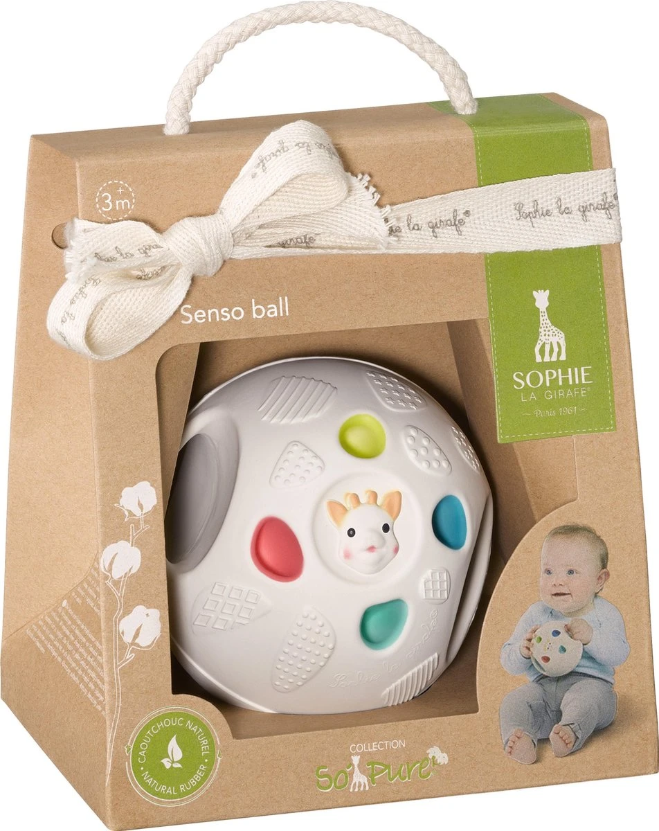 Sophie De Giraf - So Pure - Speelbal - Senso Ball - 100% Natuurlijk Rubber 3 Sophie De Giraf - So Pure - Speelbal - Senso Ball - 100% Natuurlijk Rubber