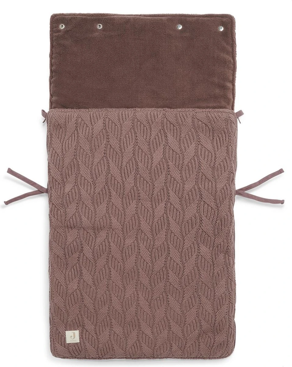 Jollein Voetenzak Voor Autostoel & Kinderwagen - Spring Knit - Chestnut 3 Jollein Voetenzak Voor Autostoel & Kinderwagen - Spring Knit - Chestnut