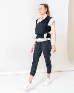 ByKay - Draagdoek - Rekbaar - Black - Maat M - Organic Katoen - Stretchy Wrap Deluxe - 3 Jaar - Buik - Heup -Babyproducten Serie Winkel 960x1200 13