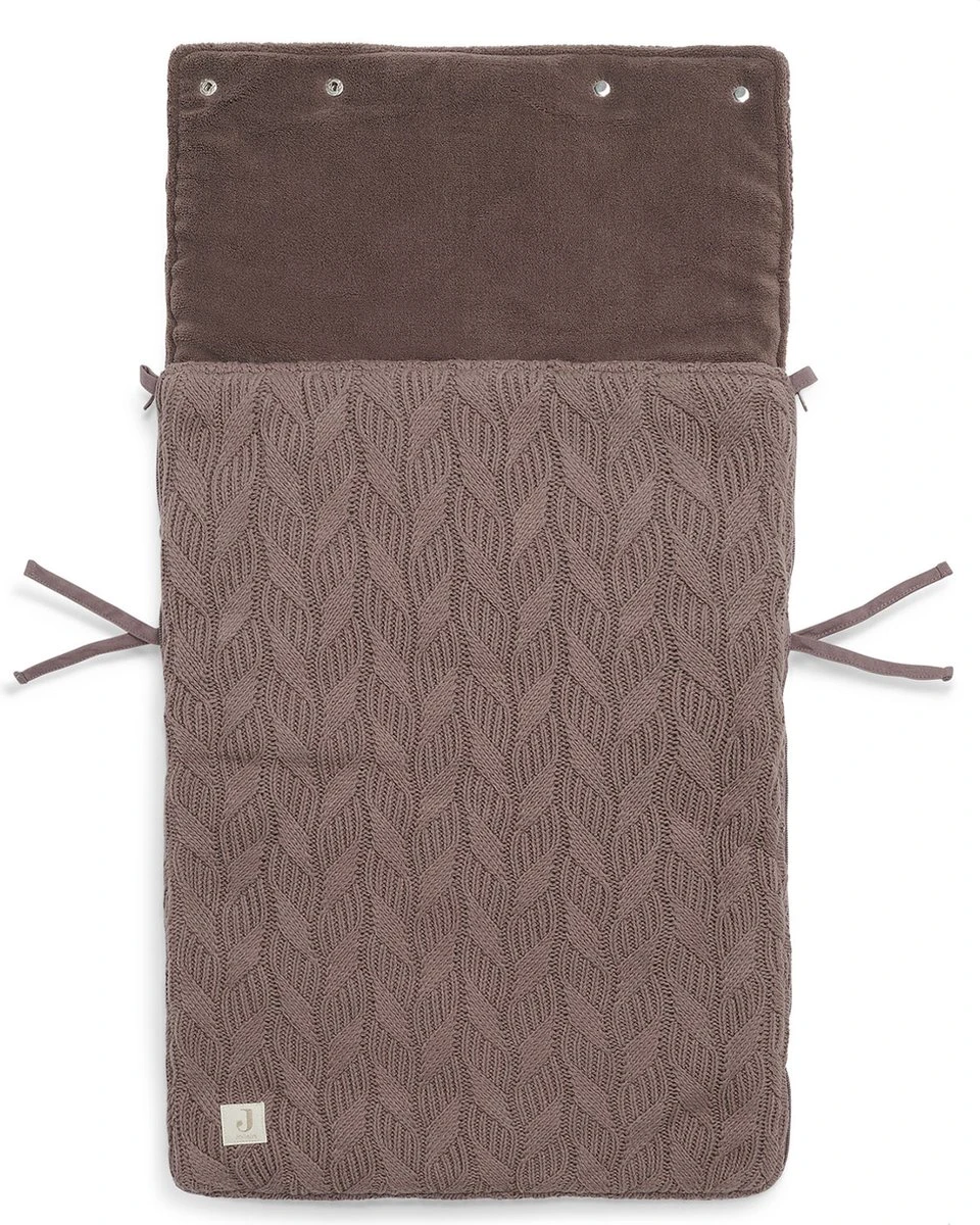 Jollein Voetenzak Voor Autostoel & Kinderwagen - Spring Knit - Chestnut 4 Jollein Voetenzak Voor Autostoel & Kinderwagen - Spring Knit - Chestnut - Afbeelding 2
