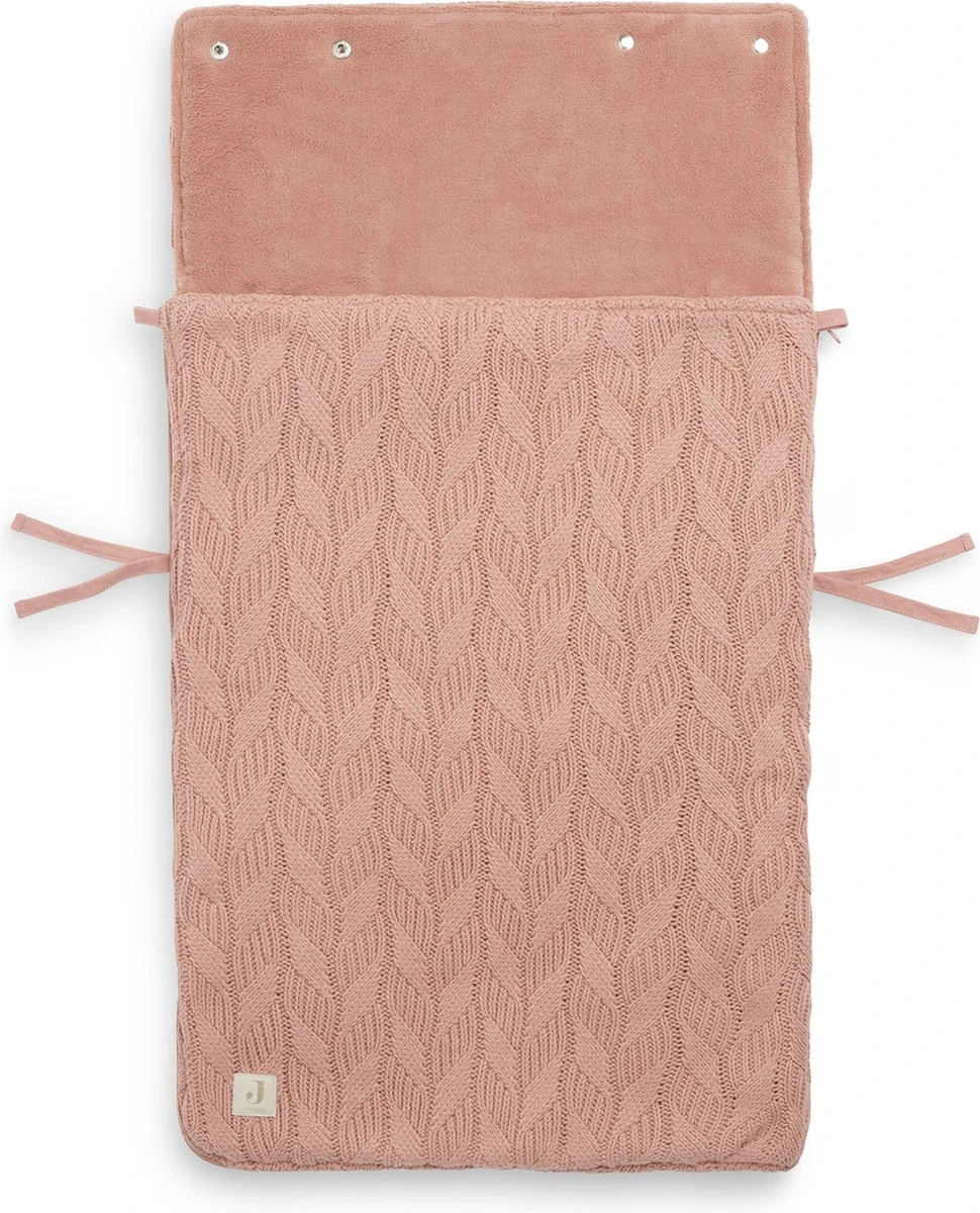 Jollein Voetenzak Voor Autostoel & Kinderwagen - Spring Knit - Rosewood 5 Jollein Voetenzak Voor Autostoel & Kinderwagen - Spring Knit - Rosewood - Afbeelding 3
