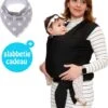 Baby Garden Draagdoek Zwart - Ergonomisch - Original - Gratis Slabbetje -Babyproducten Serie Winkel 971x1200 1