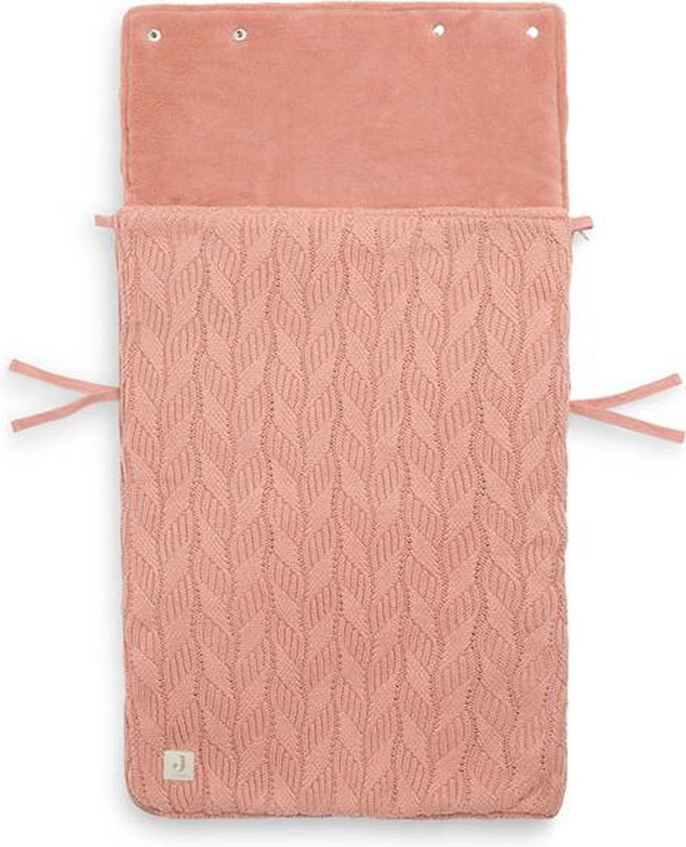 Jollein Voetenzak Voor Autostoel & Kinderwagen - Spring Knit - Rosewood 6 Jollein Voetenzak Voor Autostoel & Kinderwagen - Spring Knit - Rosewood - Afbeelding 4