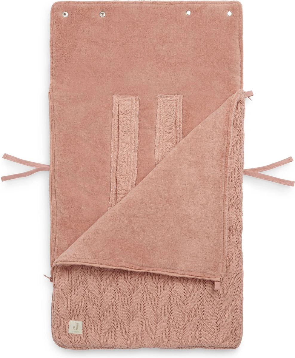 Jollein Voetenzak Voor Autostoel & Kinderwagen - Spring Knit - Rosewood 8 Jollein Voetenzak Voor Autostoel & Kinderwagen - Spring Knit - Rosewood - Afbeelding 6